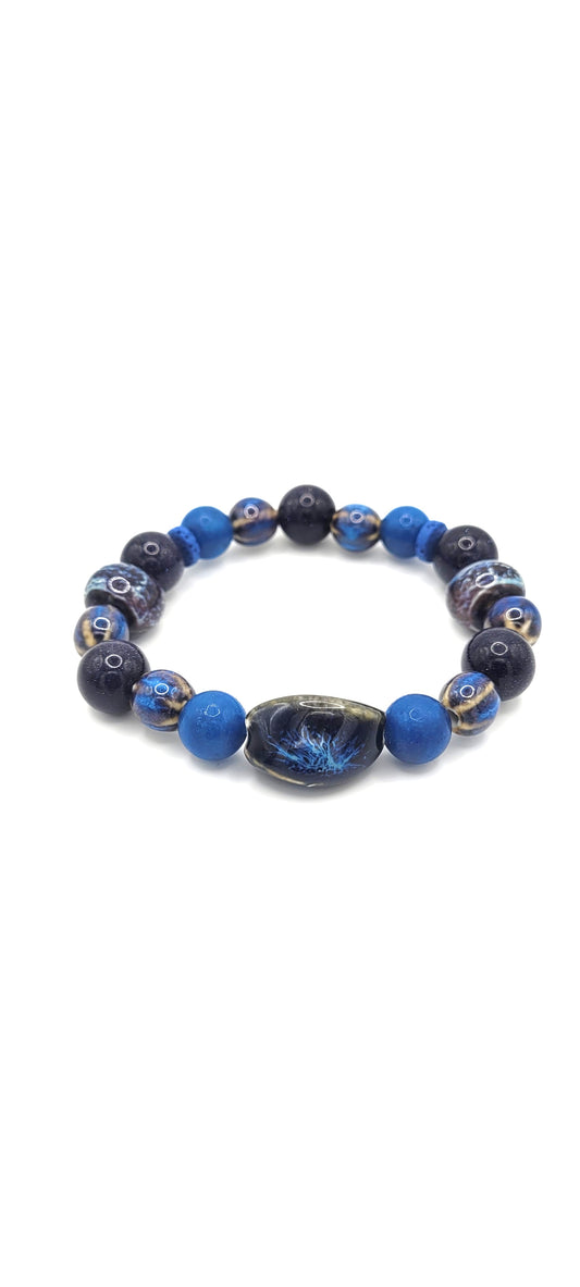 Blue Goldstone Crystal Bracelet