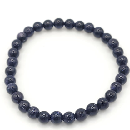 Blue GoldStone Stretch Bracelet