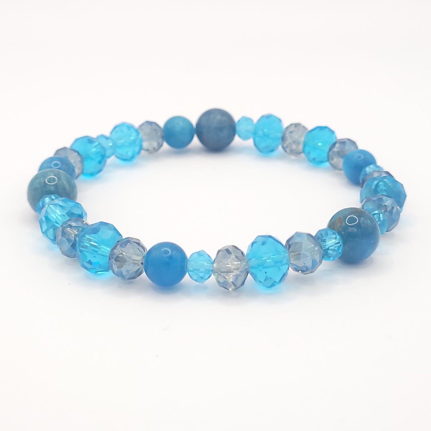 Blue Jasper and Crystal Bracelet