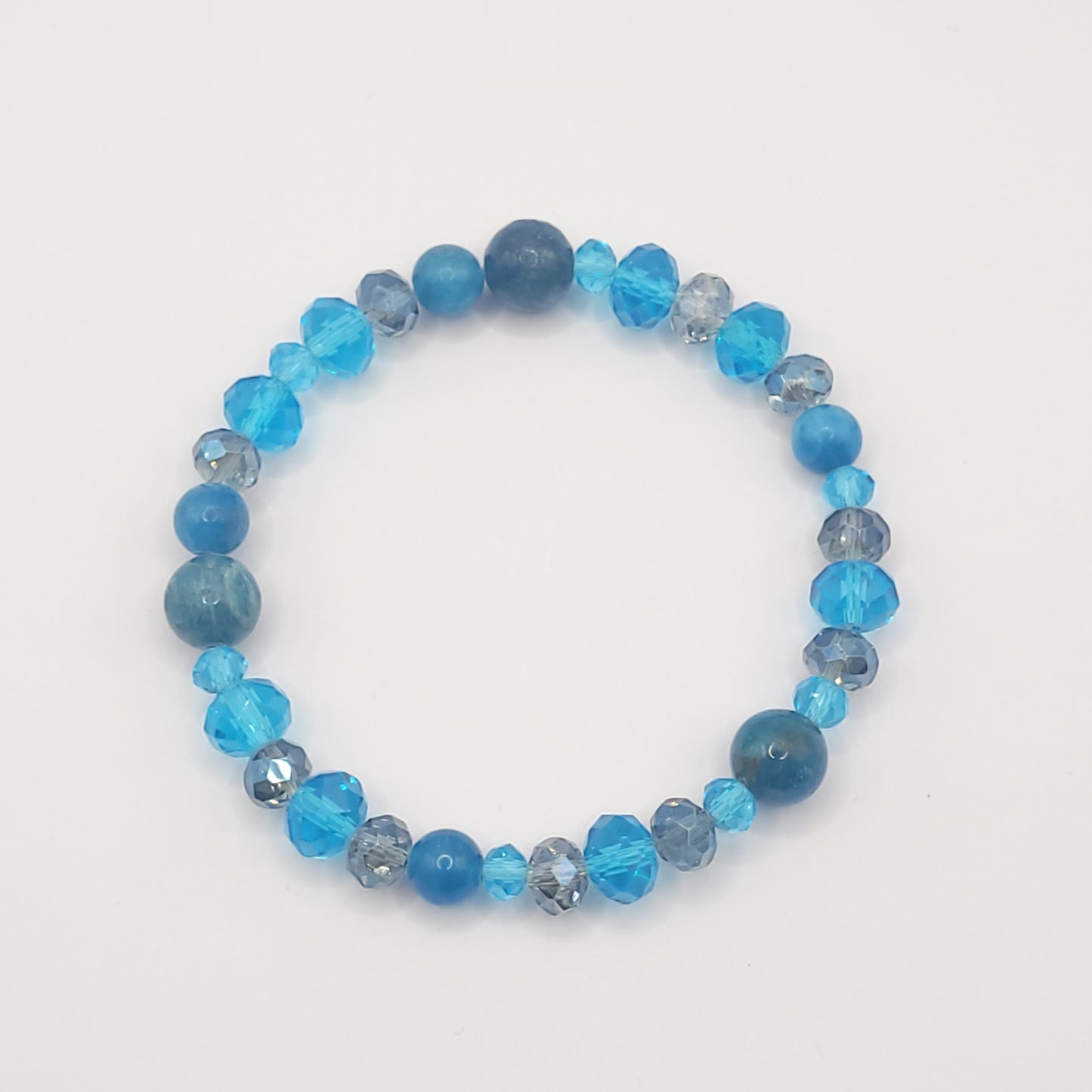 Blue Jasper and Crystal Bracelet