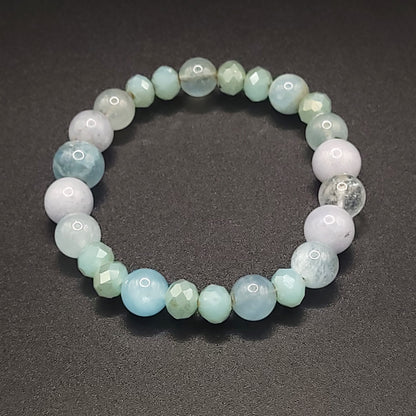 Aquamarine Stretch Bracelet Size 7.5mm