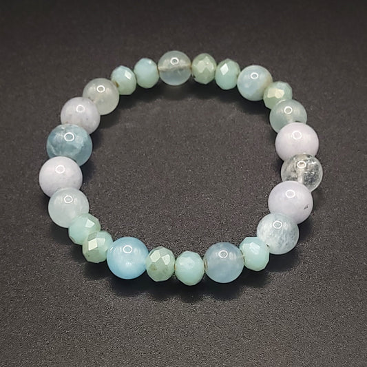 Aquamarine Stretch Bracelet Size 7.5mm