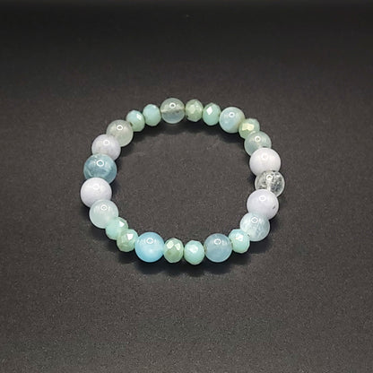 Aquamarine Stretch Bracelet Size 7.5mm